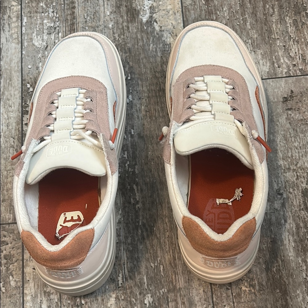 Women’s White and Tan Casual Shoes